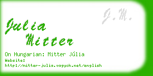 julia mitter business card